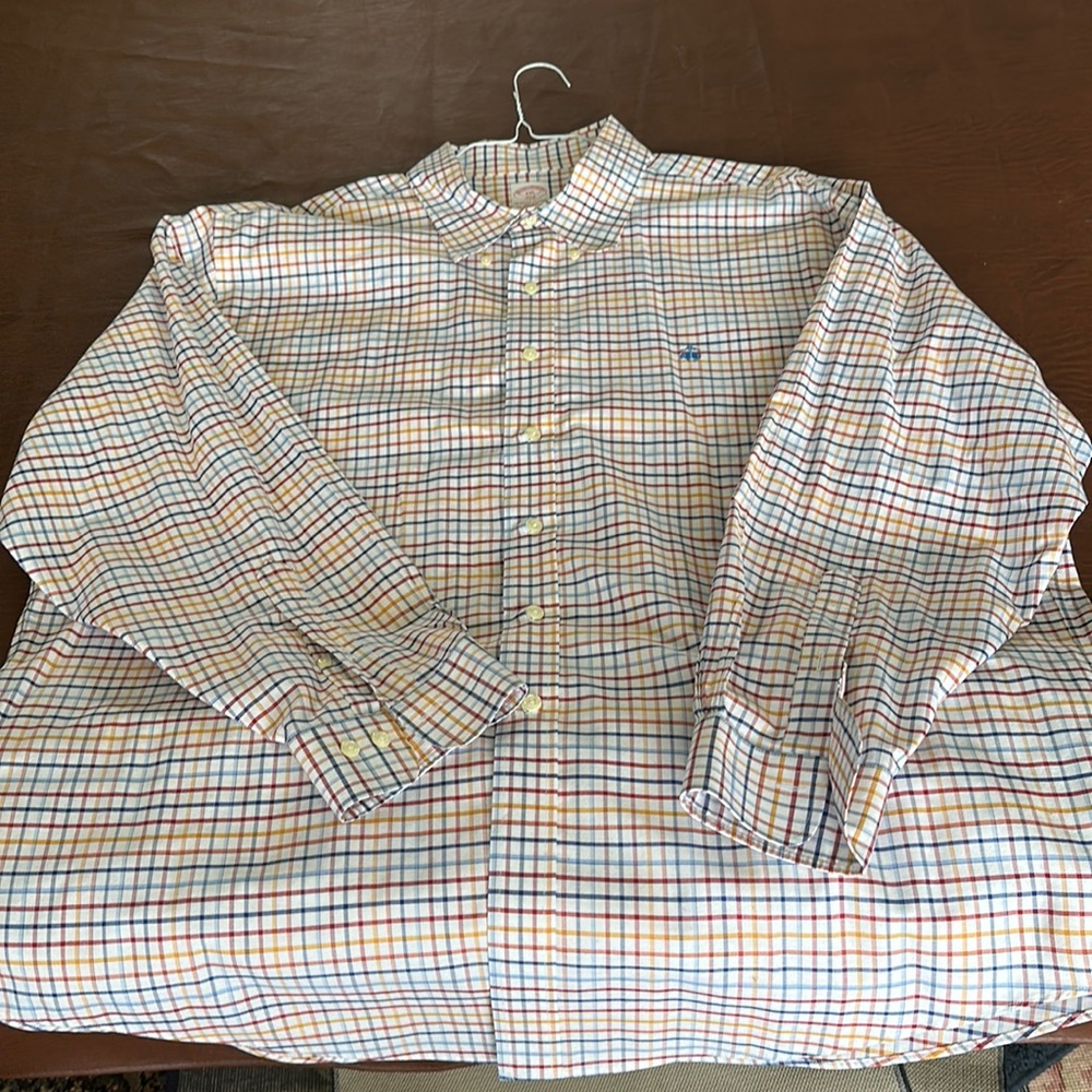 Brook Brothers casual button down multi color shirt